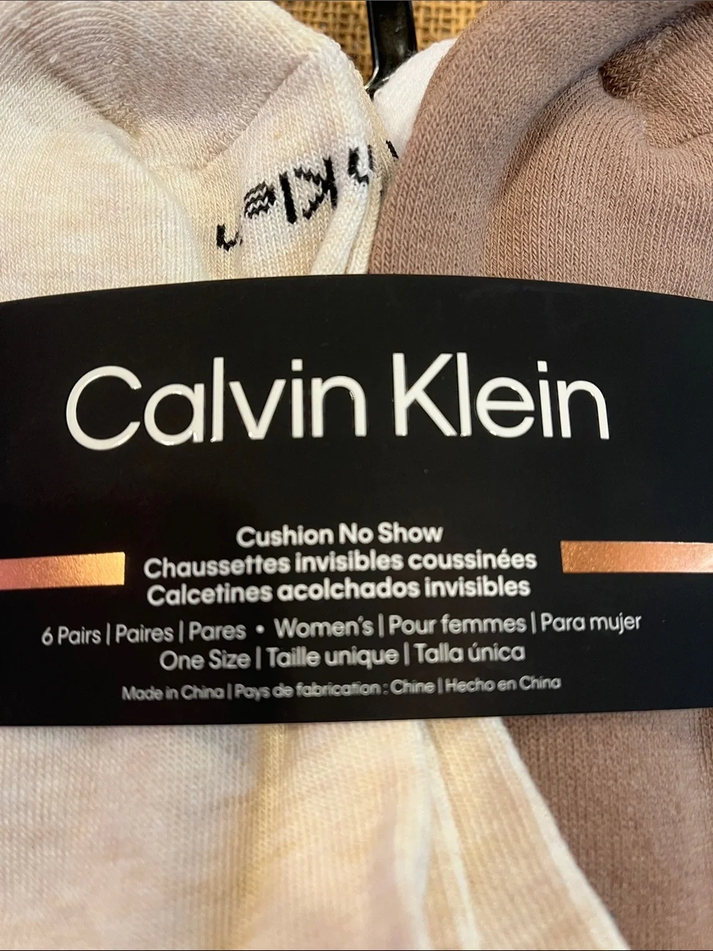 Calvin Klein Women’s  No-Show Athletic Socks — Light Beige & Taupe (6 Pairs)